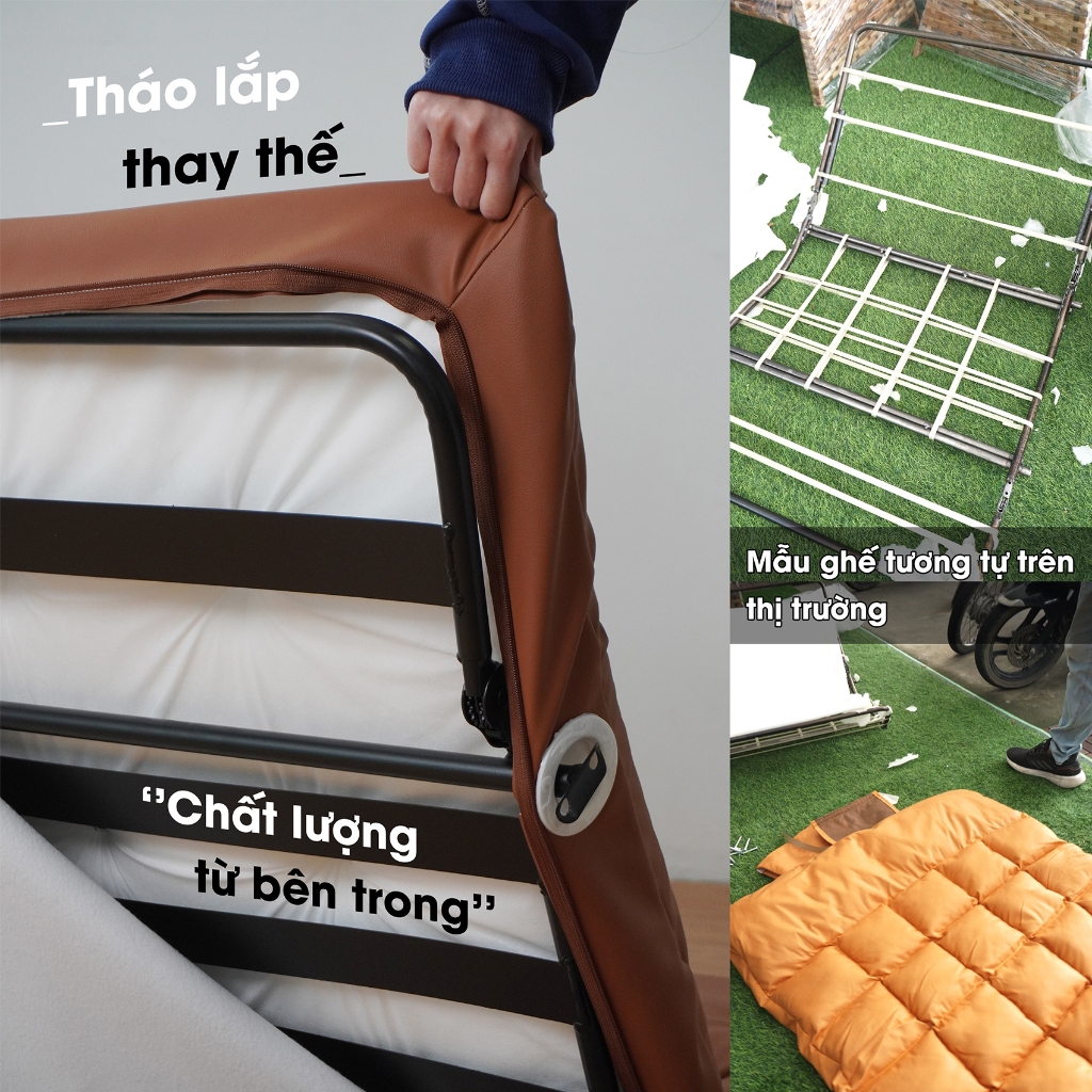 [MINH PHÁT] Ghế bập bênh thư giãn Đơn 5 nấc điều chỉnh khung thép mạ kẽm sơn tĩnh điện, ghế lười, ghế thư giãn | BigBuy360 - bigbuy360.vn