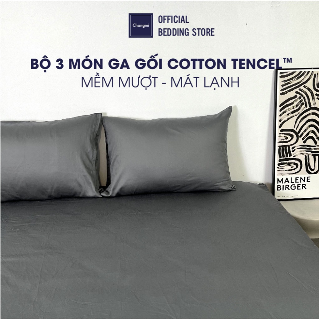 Ảnh Set 3 món ga gối lụa Cotton Tencel tự nhiên (Châu Âu) 60S Changmi Bedding siêu mềm mượt và mát lạnh 1