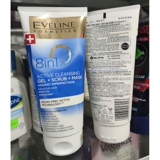 Sữa rửa mặt ,tẩy da chết 8 in 1 EVELINE