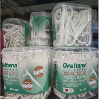 Tăm chỉ nha khoa ( hộp 100 chiếc ) Oraltana