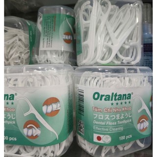 Tăm chỉ nha khoa ( hộp 100 chiếc ) Oraltana
