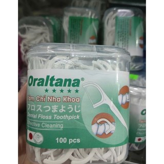 Tăm chỉ nha khoa ( hộp 100 chiếc ) Oraltana