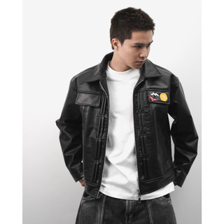 Áo khoác da MMESTLINE "ATELIER LEATHER" vải dày form Boxy
