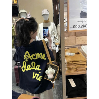 Áo Thun ACMDe Chữ In Nổi Thời Trang Nữ Nam Chất Cotton Thoáng Mát Áo Phông Thời Trang Hot Hit Form Rộng Thời Trang Nữ