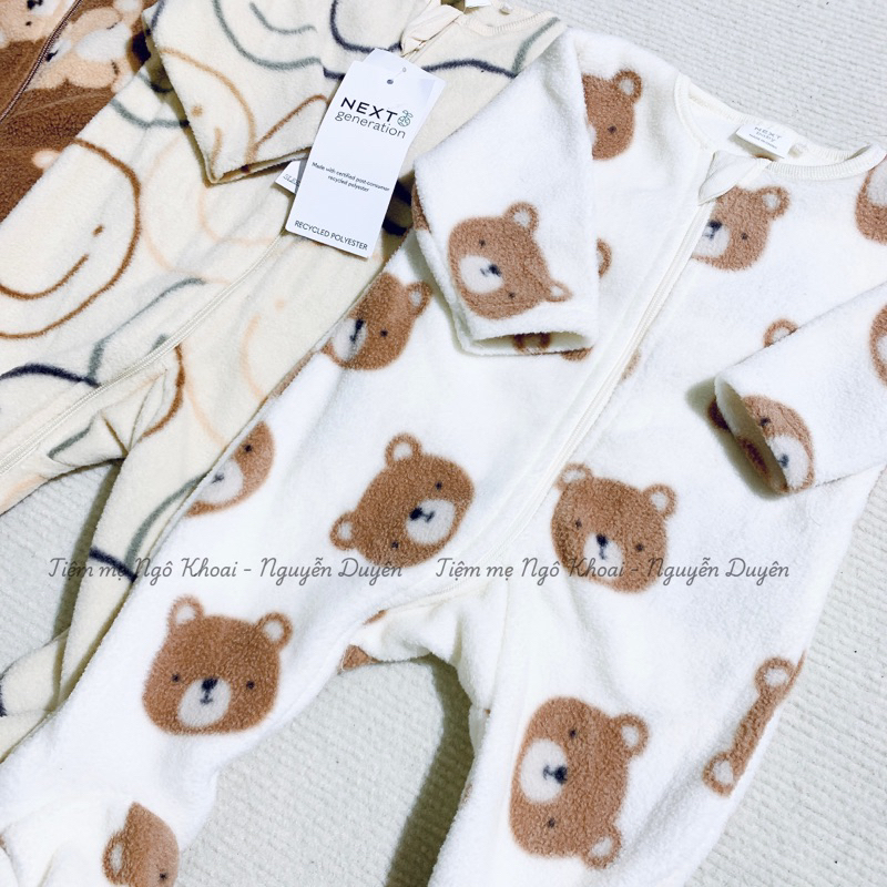 [MD185] NEX.T Body sleep liền tất nỉ bông mềm nhẹ giữ ấm xuất xịn cho bé yêu