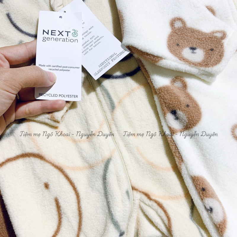 [MD185] NEX.T Body sleep liền tất nỉ bông mềm nhẹ giữ ấm xuất xịn cho bé yêu