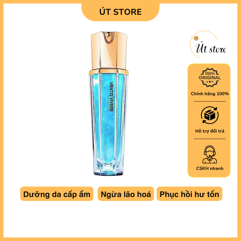 Serum vento dưỡng da, cấp ẩm Vento Vivere Ice Crystal Moisturising Serum Thụy Sĩ 45ml
