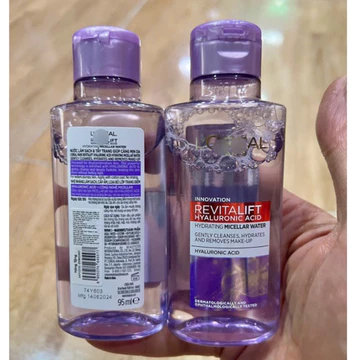 (MINI 95ml. tem phụ cty, date 2027) Nước Tẩy Trang (Loreal) L'Oréal Paris tím