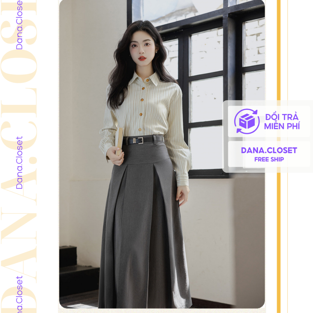 [Có Bigsize 40-80kg] Chân Váy Midi Dáng Dài Hàng Cao Cấp, Chân Váy Xếp Ly Form Đẹp