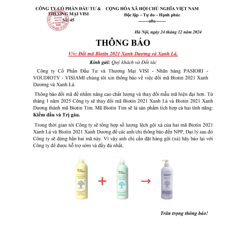 Cặp Dầu Gội Xả Biotin Collagen Voudioty Tím Kiềm Dầu, Ngăn Gàu, Siêu Mềm Mượt, Hương Nước Hoa 1000ML