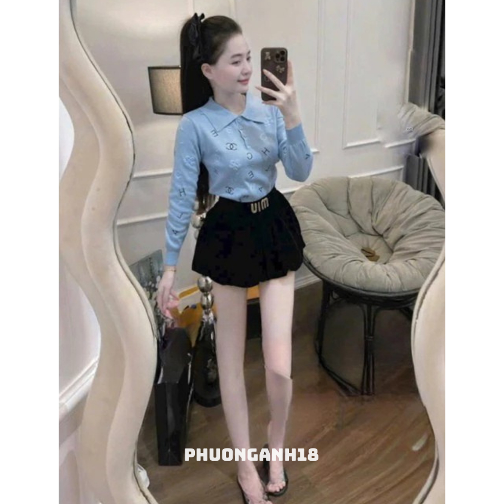 Chân váy nữ nhung cạp chữ dáng bồng