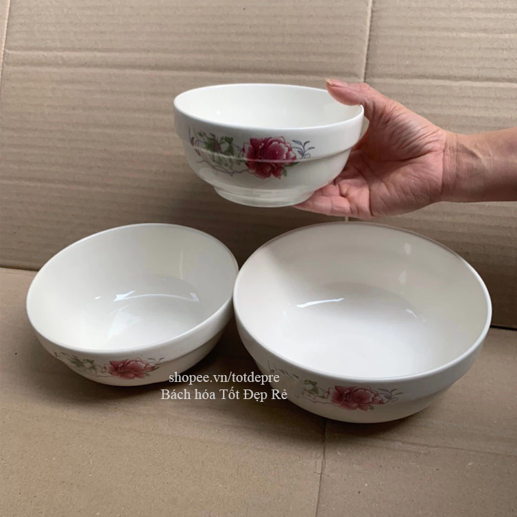 Bát tô sứ loại dày men đẹp giá rẻ dùng ăn cháo bún phở