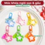 Móc khóa ngôi sao kèm gấu trong suốt siêu đang yêu - Phụ kiện handmade