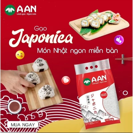 Gạo Nhật Japonica thơm ngon, dẻo cơm, đậm vị làm sushi cơm cuộn (gạo thơm mềm dẻo, để nguội không bị khô)