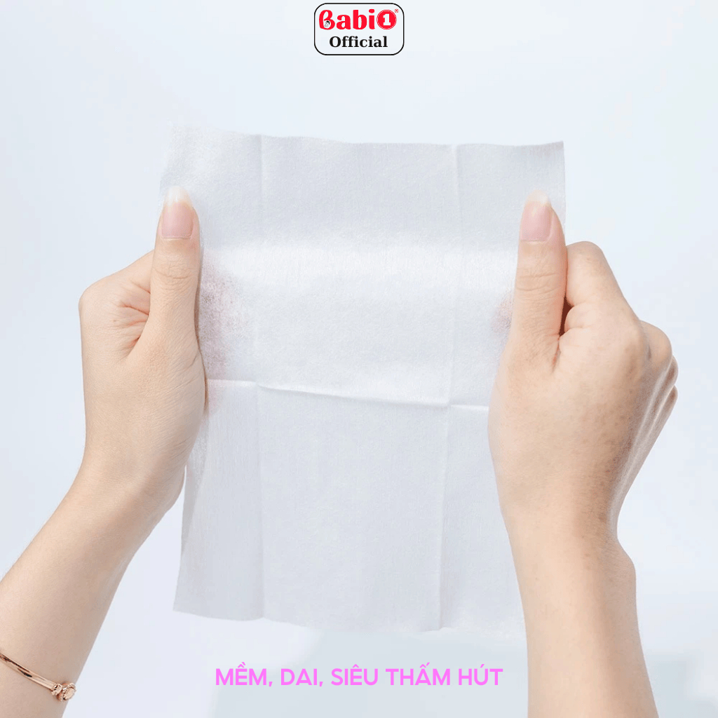 Khăn Khô Đa Năng Babi1 Nhãn Xanh Vải Không Dệt 200g – Chuẩn 5 Không, An Toàn Cho Mẹ & Bé