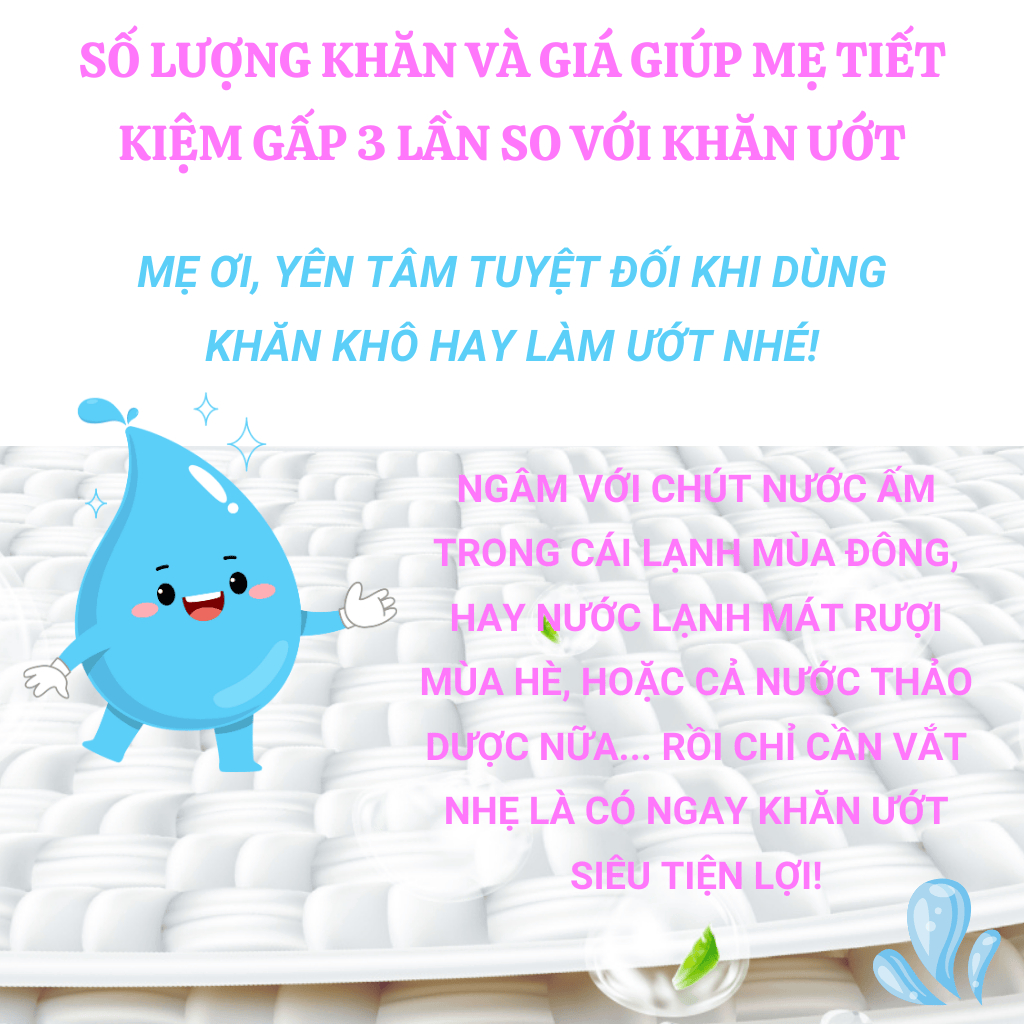 Khăn Khô Đa Năng Babi1 Nhãn Xanh Vải Không Dệt 200g – Chuẩn 5 Không, An Toàn Cho Mẹ & Bé