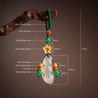 Móc Treo Vĩnh Lạc - Chất Liệu Đá Chalcedony -  Mang Lại May Mắn, Bình An