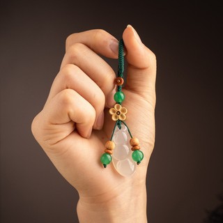 Móc Treo Vĩnh Lạc - Chất Liệu Đá Chalcedony -  Mang Lại May Mắn, Bình An