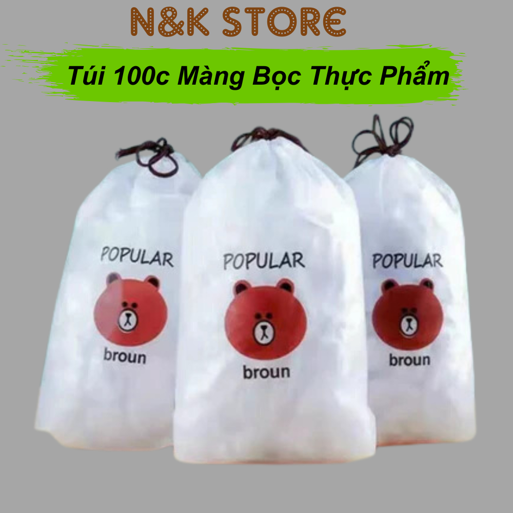 Túi màng bọc thực phẩm co giãn, túi gấu 100c màng bọc thực phẩm siêu dai