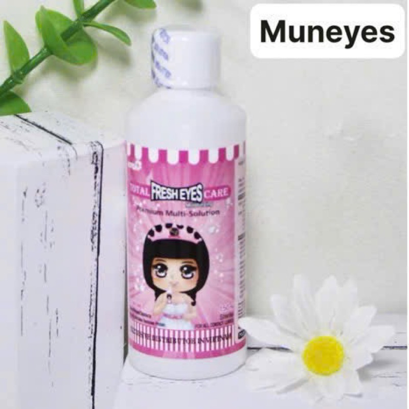 Nước Ngâm lens Nước rửa kính áp tròng Fresh Hồng 150 ml Muneyes