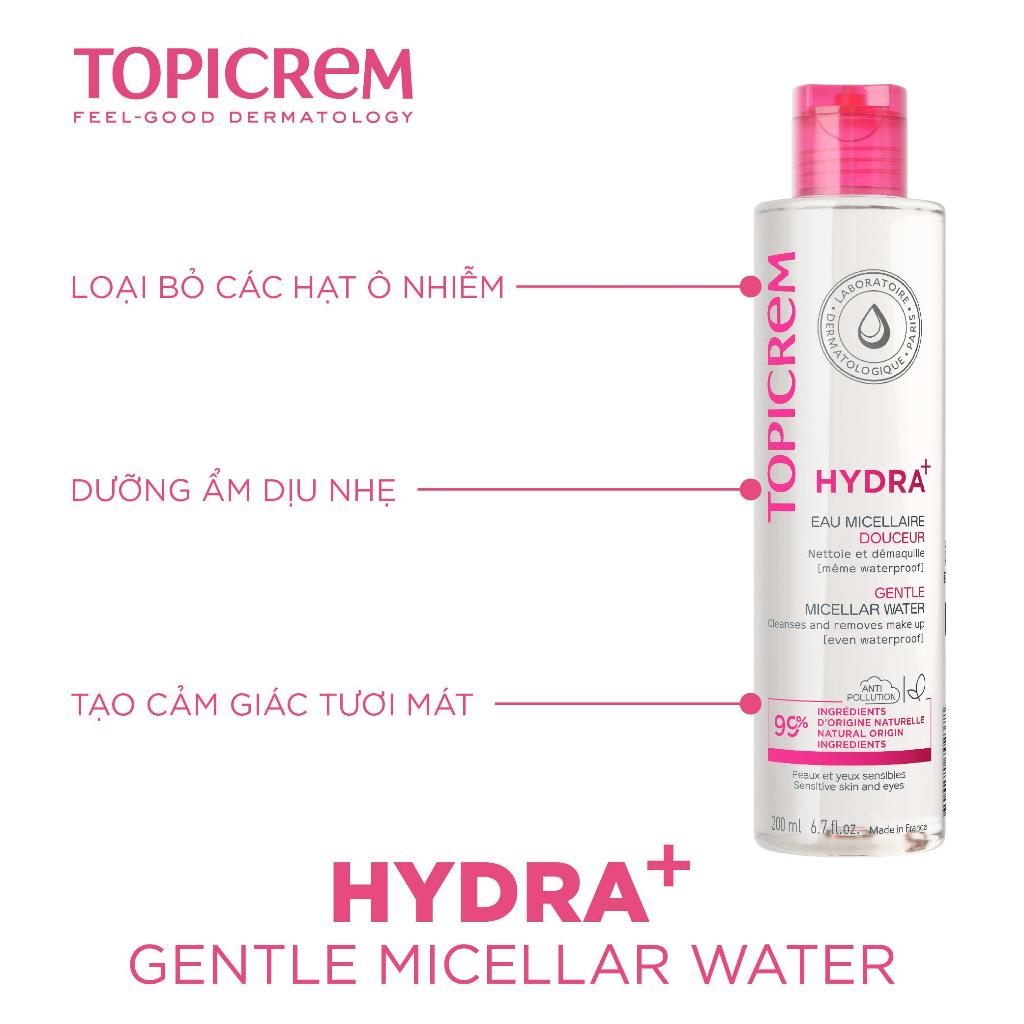 [Combo làm sạch Hydra+] Combo tẩy trang và rửa mặt Hydra+ Gentle Micellar Water 200ml và Cleansing Gel 200ml