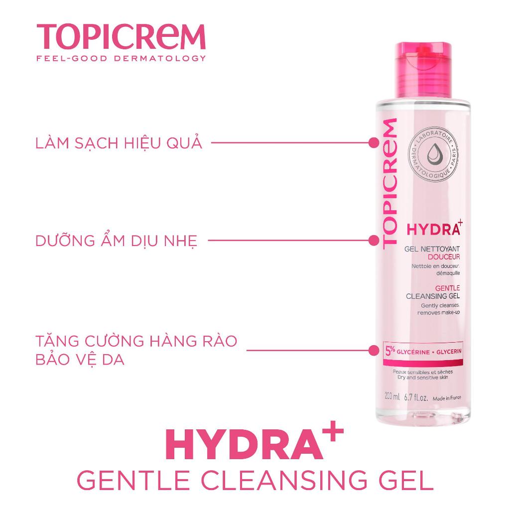[Combo làm sạch Hydra+] Combo tẩy trang và rửa mặt Hydra+ Gentle Micellar Water 200ml và Cleansing Gel 200ml