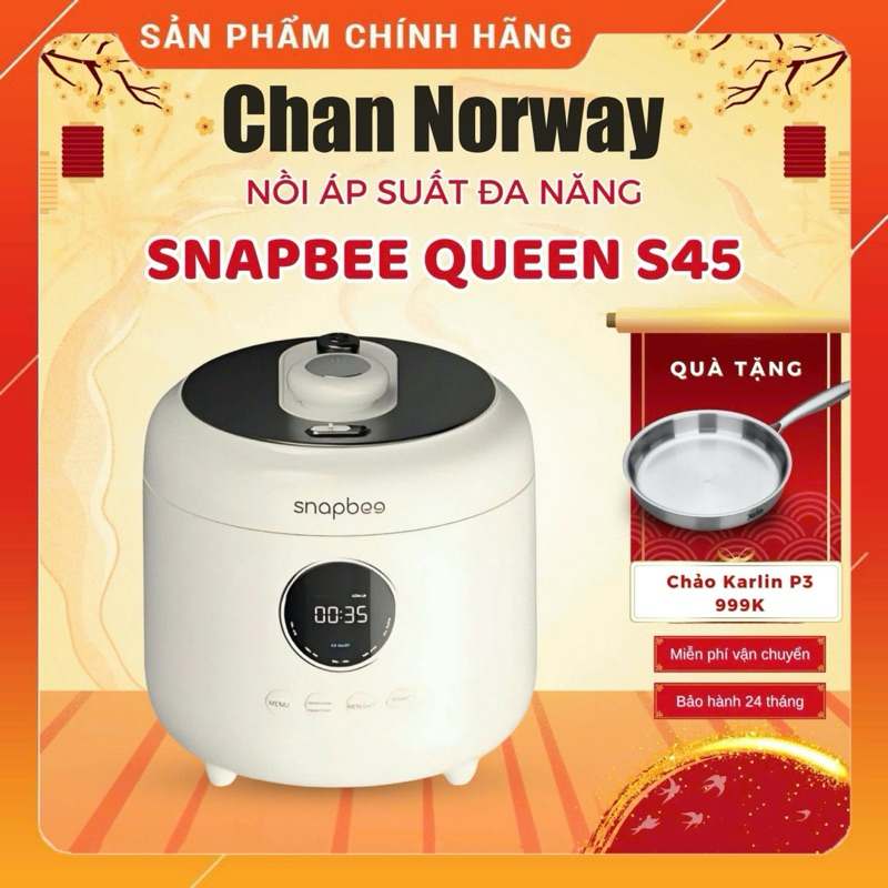 [CHÍNH HÃNG] Nồi Áp Suất SNAPBEE QUEEN S45 Hai Lòng Nồi - 4.5 Lít - Bảo ...