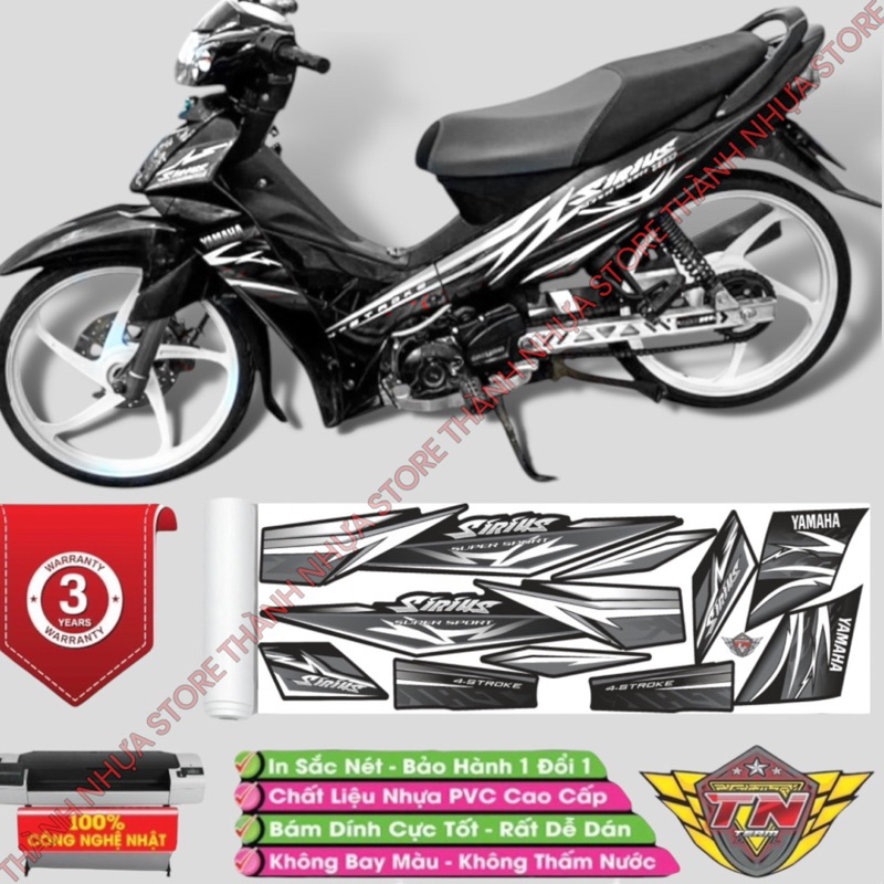 Tem Sấm Sét Sirius V1 - Tem rời dán Sirius 3 lớp cao cấp