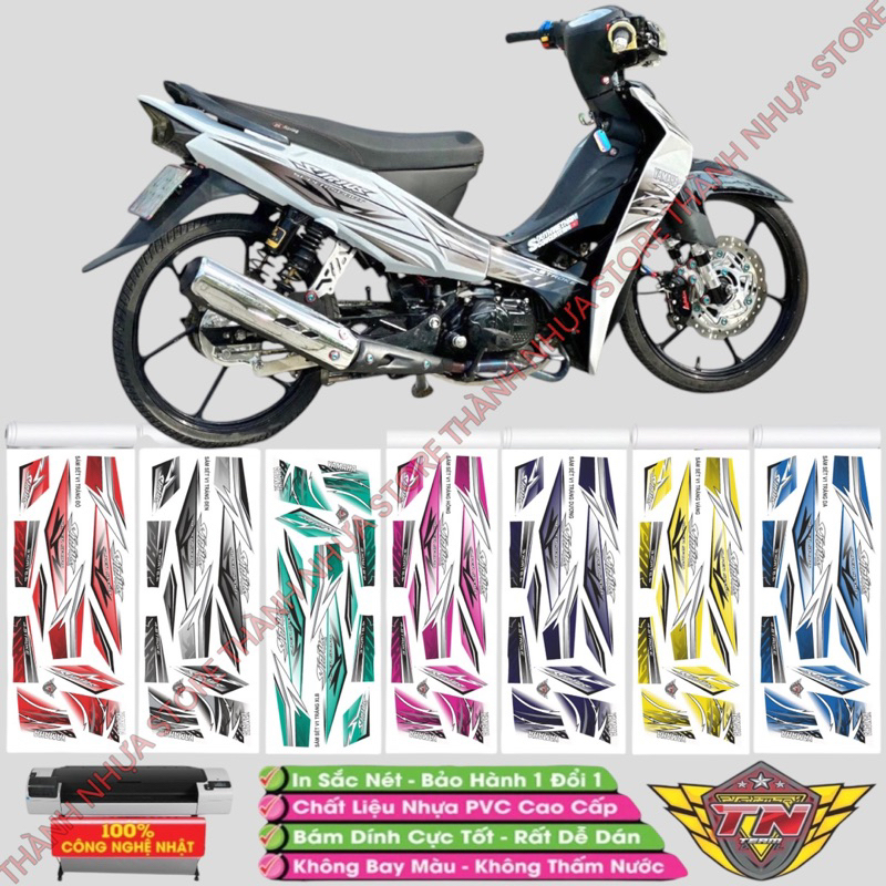 Tem Sấm Sét Sirius V1 - Tem rời dán Sirius 3 lớp cao cấp