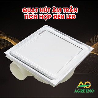 Quạt thông gió âm trần tích hợp Đèn LED hai trong một chiếu sáng phòng tắm nhà vệ sinh