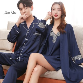Đồ ngủ đôi kèm áo choàng nữ mặc nhà, Pijama đôi nam nữ - Since Then