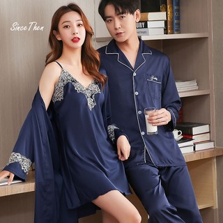 Đồ ngủ đôi kèm áo choàng nữ mặc nhà, Pijama đôi nam nữ - Since Then
