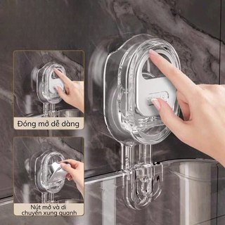 Kệ Để Đồ Nhà Tắm Trong Suốt ECO, Giỏ Đựng Đồ Hút Chân Không Chịu Lực Tốt Có Lỗ Thoát Nước
