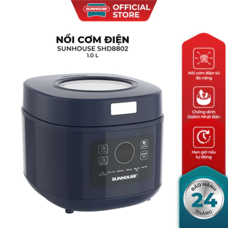[Live] Nồi cơm điện tử 1L SUNHOUSE SHD8802 - Công suất 600W - Hẹn giờ - Đa chức năng - Thích hợp gia đình từ 2-3 người
