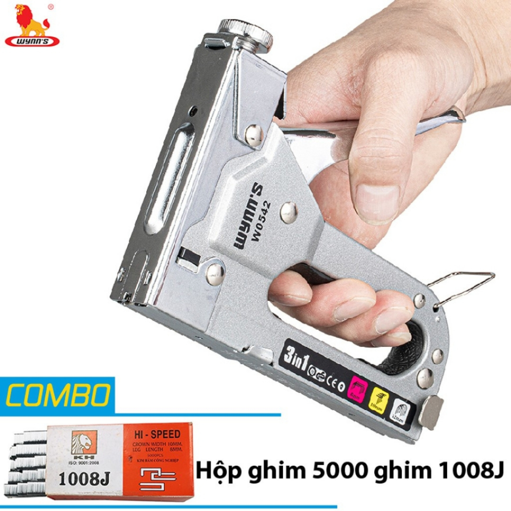 Combo Dụng cụ bắn ghim công nghiệp, Kìm bắn đinh ghim đa năng 3 trong 1 ...