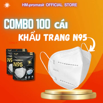 [COMBO 100 Cái] Khẩu Trang Y Tế N95 Hoàng Minh 5 lớp Chống bụi mịn PM2.5 Chống Nắng,Chống tia UV N95 cao cấp