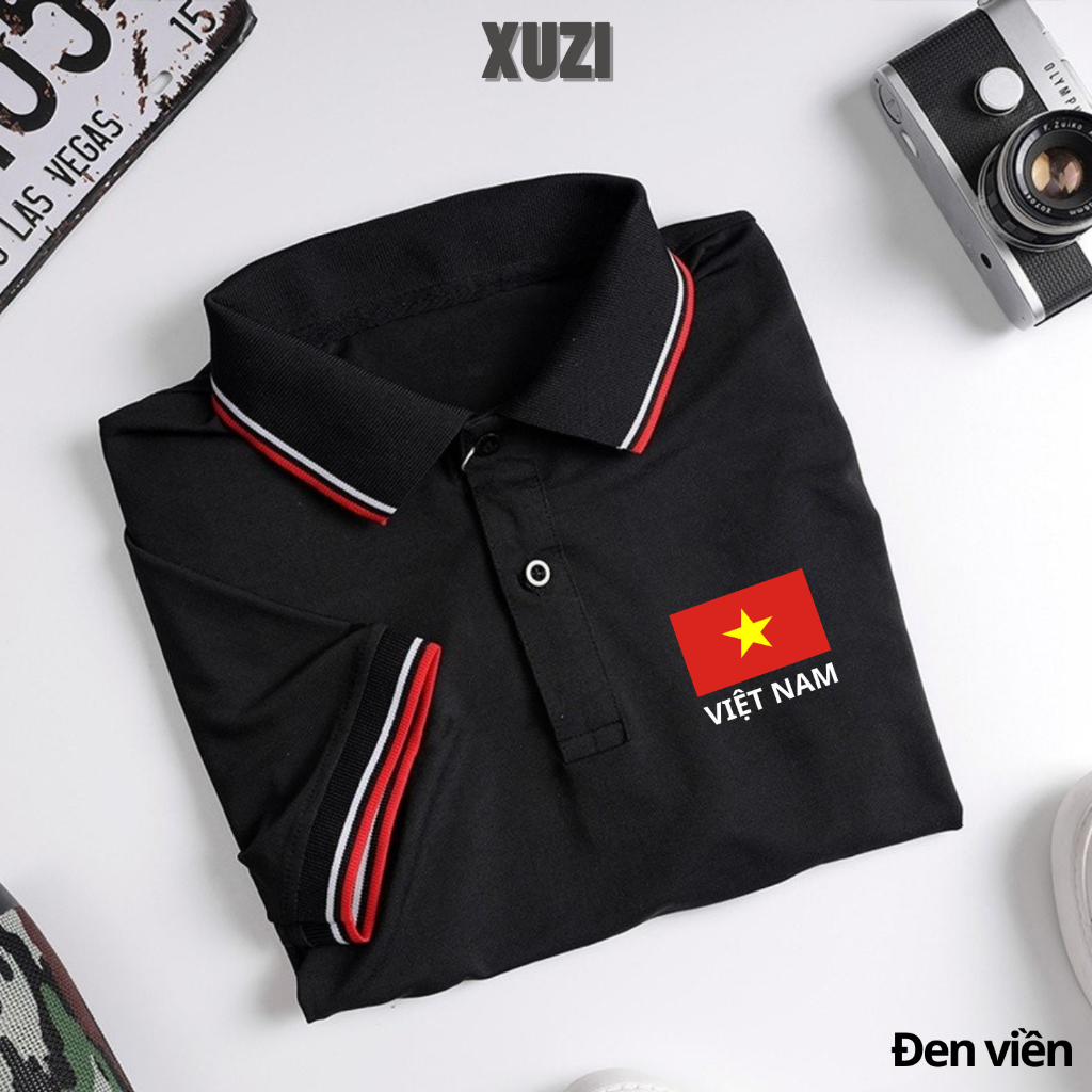 Áo thun polo Việt Nam áo phông có cổ bẻ nam nữ ngắn tay thể thao vải cá xấu mềm mịn thời trang cao cấp nhà XUZI.