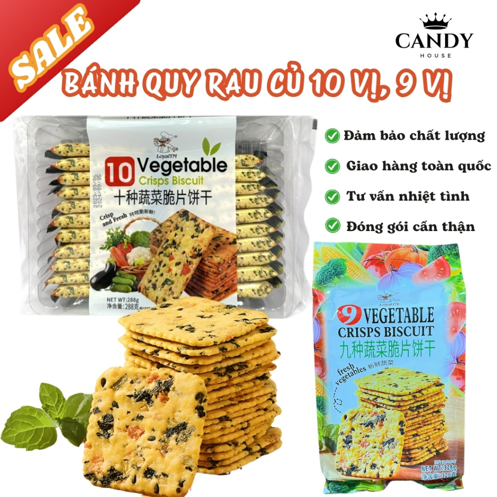 Bánh quy rau củ 10 vị gói 288g | Shopee Việt Nam