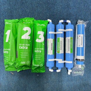 Trọn bộ 7 lõi lọc Kangaroo Chính Hãng ( 123 + RO + CN 5-6-7 ) - Dành cho mã KG07G4, 88A