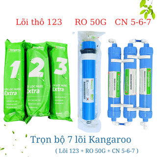Trọn bộ 7 lõi lọc Kangaroo Chính Hãng ( 123 + RO + CN 5-6-7 ) - Dành cho mã KG07G4, 88A