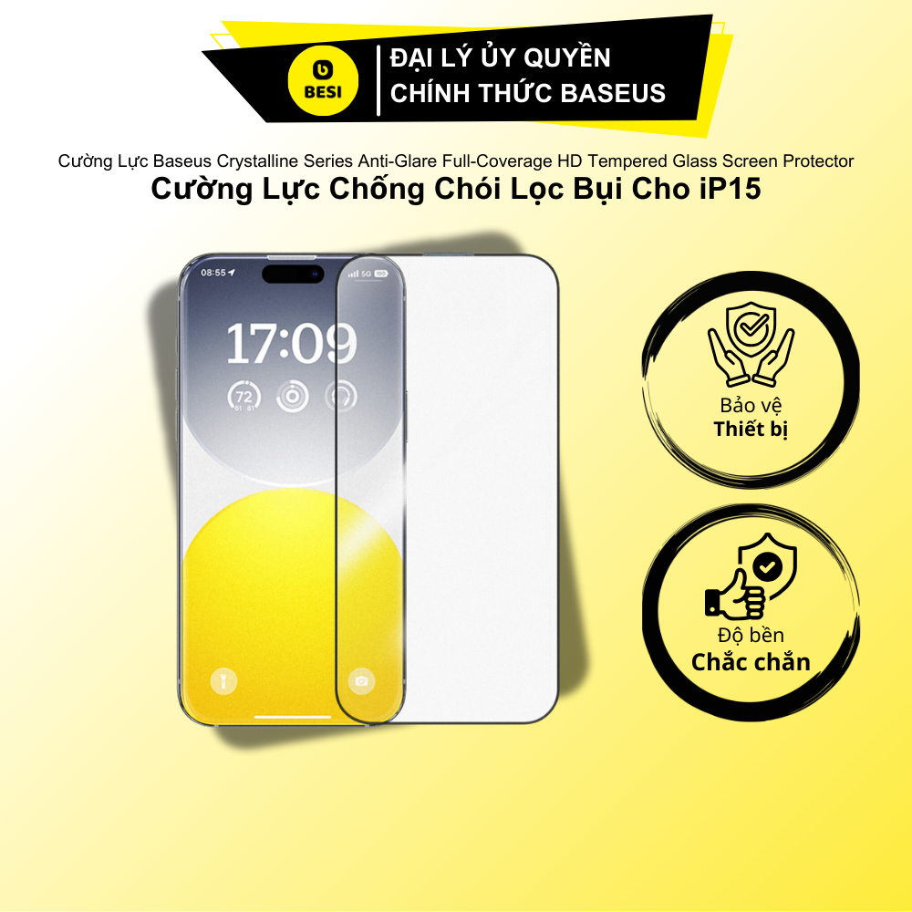Cường Lực Chống Chói Lọc Bụi Baseus Crystalline Series Anti-Glare Full ...