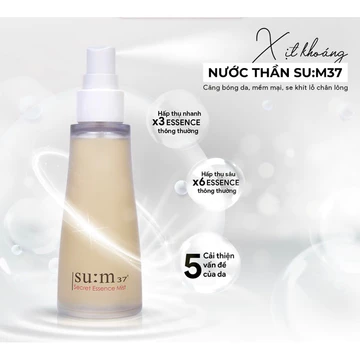 ( DATE 2028 tách set không vỏ) Xịt khoáng Sum 37 60ml, xịt khoáng cấp ẩm dịu mát từ tinh chất nước thần SUM37