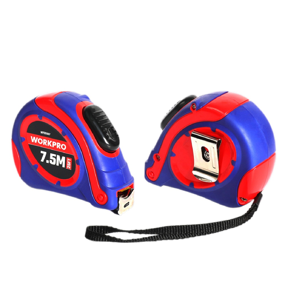 THƯỚC CUỘN THÉP TỰ KHÓA CAO CẤP 3M / 7,5M WORKPRO WP261005 - 007 VỎ BỌC CAO SU CHẮC CHẮN CHỐNG VA ĐẬP