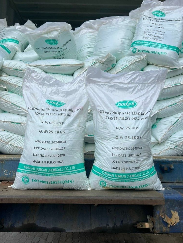PHÂN BÓN VI LƯỢNG SẮT SUNFAT FES04.7H20 DẠNG TINH THỂ XANH TÚI 1KG TĂNG ...
