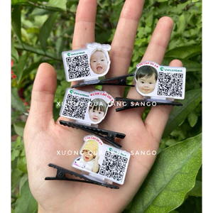 Kẹp tóc in mã Qr lì xì Tết - Quà tặng Sango