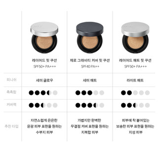 Cushion NAMING Zero Gravity Cover Fit / Layered Fit SPF50+ PA+++ / Cover Up 12g