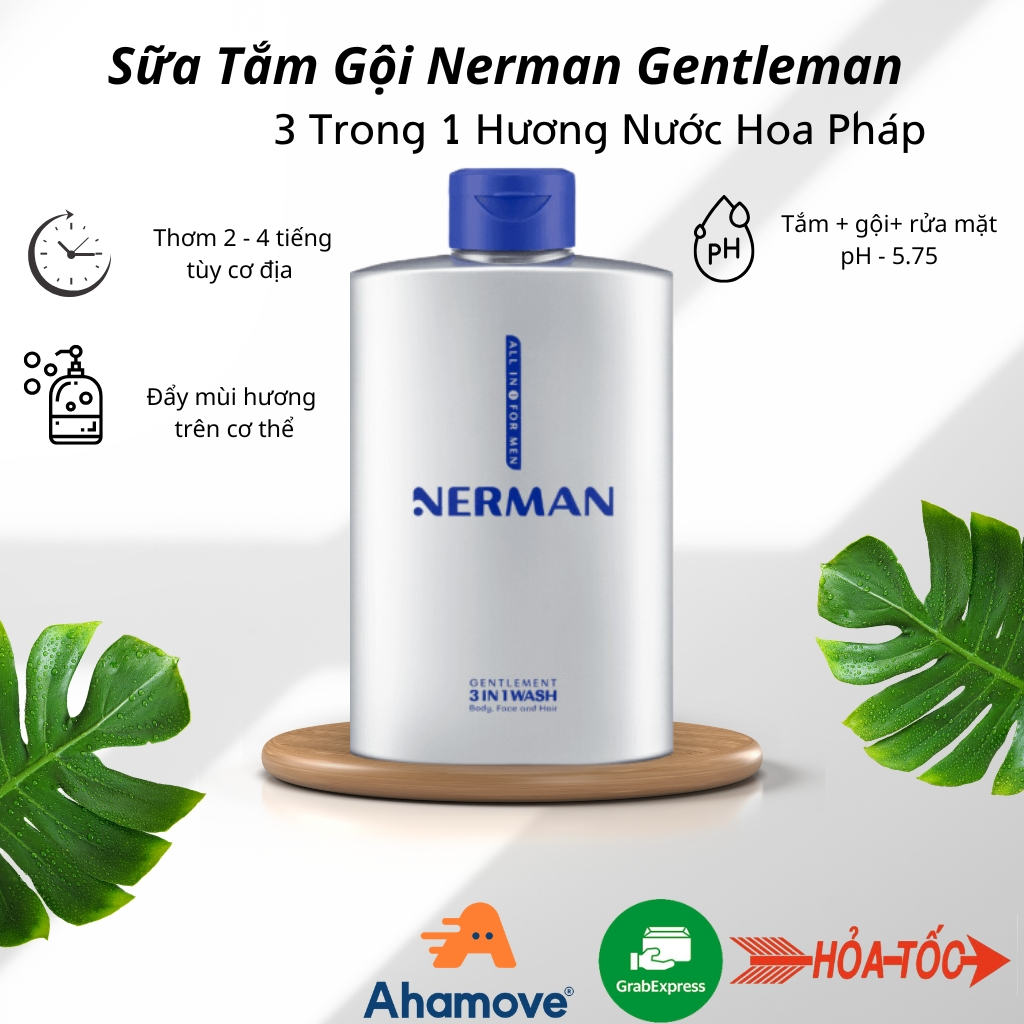 Sữa Tắm Gội Nam Giới Hương Nước Hoa Cao Cấp Gentleman 3 in 1 Nerman ...