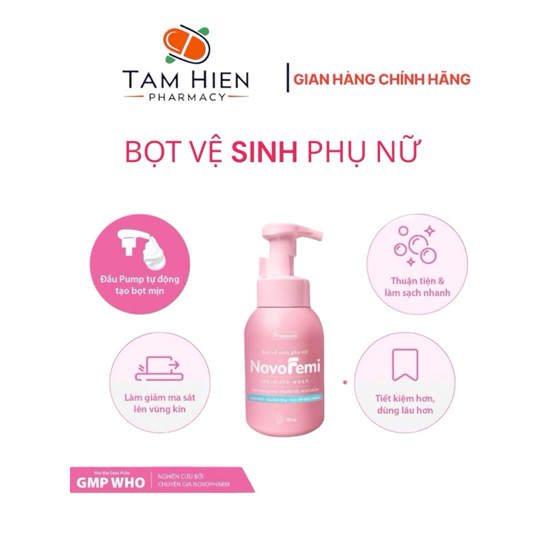 BỌT Vệ sinh phụ nữ Novofemi 2 chiều bảo vệ phụ khoa làm sạch ngừa viêm ...