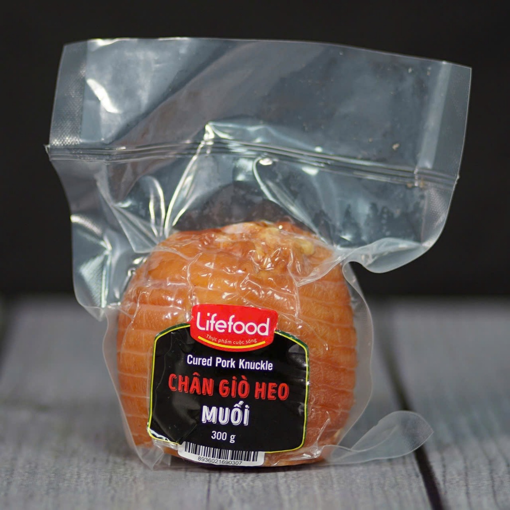 Chân giò ủ muối, xông khói lifefood 300g, thịt nguội ăn liền, chân giò xông khói, chan giò hun khói
