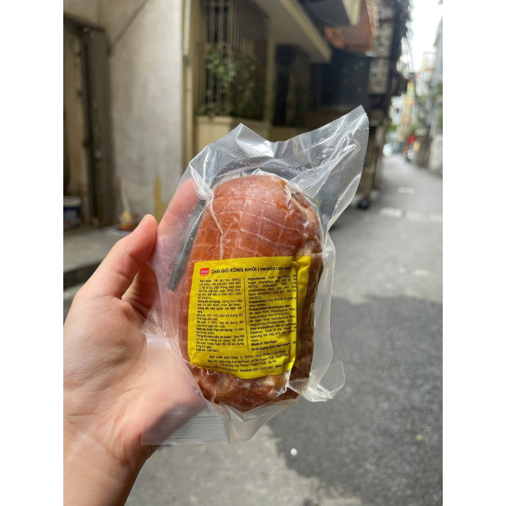 Chân giò ủ muối, xông khói lifefood 300g, thịt nguội ăn liền, chân giò xông khói, chan giò hun khói